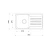 Мойка кухонная Iddis Sound с крылом SND78PDi77 с крылом, хром фото 2