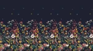 Бесшовные Eco обои Ortograf Flora 31291 Night glade Жемчуг ОЕ-Р3