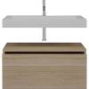 Тумба с раковиной Armadi Art Flat 80 подвесная, light oak