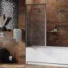 Шторка на ванну Wasserkraft Abens 20W01-80BN 80x160 Никель матовый фото 2