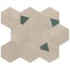 Мозаика Atlas Concorde Boost Pro A0QO Cream Mosaico Hex Blue 25x28.5