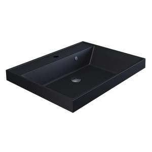 Раковина Uperwood Classic Quartz 291030002 черная матовая, уголь, 60x45