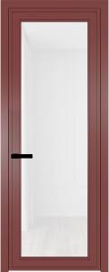 Межкомнатная дверь Profil Doors 1 AGP цвет профиля Красный антрацит, стекло безопасное 6 мм белый триплекс 800x2000