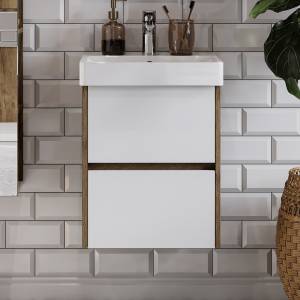 Тумба с раковиной AQUATON Сканди 45 дуб рустикальный