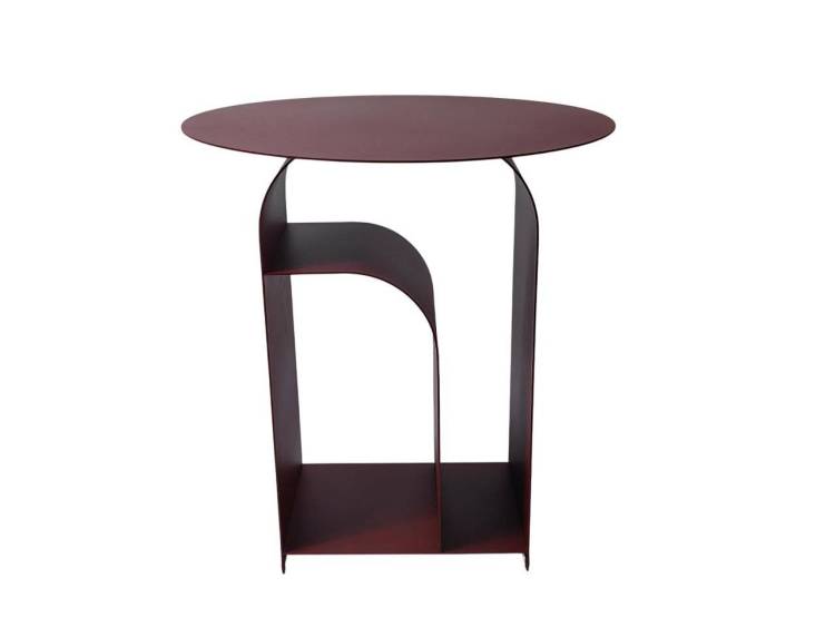 Стол журнальный Stool Group Arwel MT-140 DB-032 бордовый, металл 38.5x38.5x42.5
