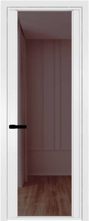 Межкомнатная дверь Profil Doors 2 AGP цвет профиля Вайт, стекло безопасное 6 мм золотистая бронза 600x2000