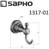 Крючок SAPHO DIAMOND, одинарный, 95x70 мм, хром фото 6