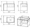 Тумба с раковиной Grossman Бруно 80 с 1 ящиком, веллингтон бетон (GR-3020) фото 4