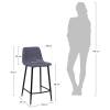 Стул полубарный Bradex Home Vicky FR 0509, серый фото 8