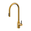 Смеситель для кухни Paulmark Universal Un213880-BG с выдвижным изливом, брашированное золото
