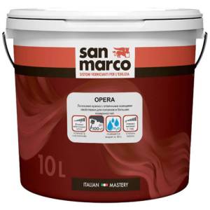 Моющаяся краска San Marco Opera глубокоматовая белая 1 л