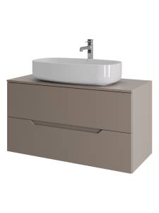 Тумба с раковиной Orange Line Li-100TuLMDF+B07-675W латте матовый, 100 см