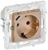 Розетка 1-местная с заземлением, шторками и USB Type С IEK Skandy SK-R14-16-U14-018-K98 песочный