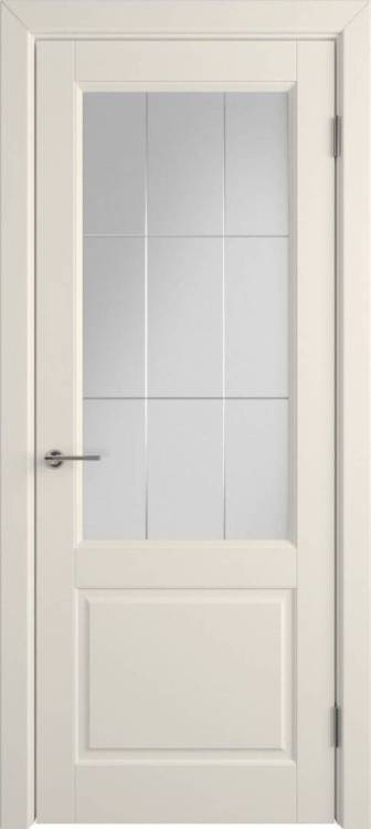 Межкомнатная дверь Владимирская Фабрика Дверей Dorren Ivory стекло Crystal Cloud 900x2000
