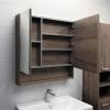 Зеркало-шкаф Comforty Никосия 80 дуб темный фото 2