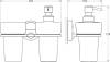 Дозатор FBS Luxia LUX 008 со стаканом фото 2