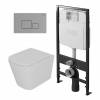 Комплект D&K Quadro DS1511606 кнопка хром