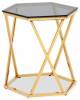 Стол журнальный Stool Group Круз EET-187-TG сталь золото 48x42