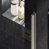 Душевая дверь в нишу MaybahGlass MGD-448-5 профиль хром матовый, стекло бесцветное, 90x198 фото 5