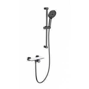 Смеситель для душа Wonzon & Woghand WW-B2052-A-BGG с душевым гарнитуром, темный графит