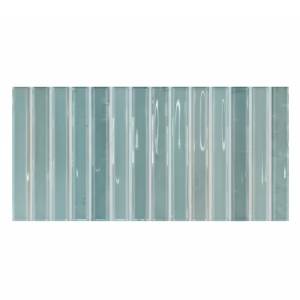 Керамическая плитка Dna Tiles Flash Bars 133474 Light Blue 12.5x25