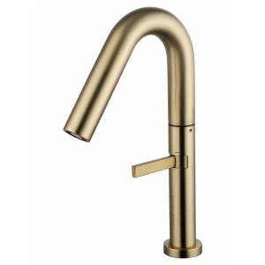 Смеситель для раковины Wonzon & Woghand WW-6068-BG высокий, золотой