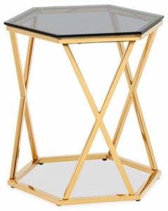Стол журнальный Stool Group Круз EET-187-TG сталь золото 48x42