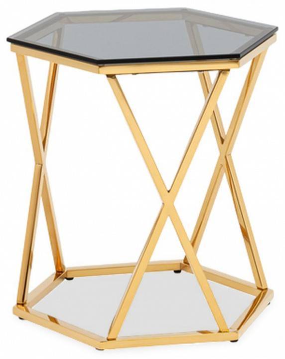 Стол журнальный Stool Group Круз EET-187-TG сталь золото 48x42