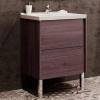 Тумба с раковиной AQUATON Стоун 60 грецкий орех фото 3