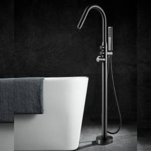 Смеситель для ванны Black&White U7752GM напольный, белый