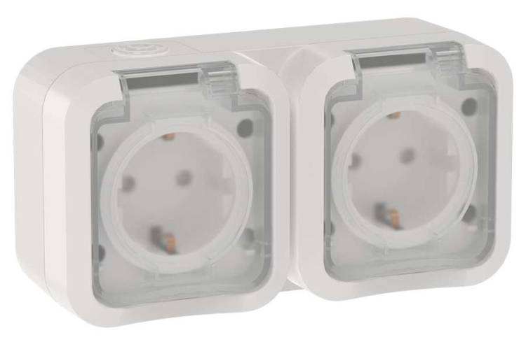 Розетка 2-местная IEK Tors TS-R26-16-55-G-K01 белый