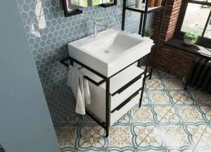 Тумба под раковину Эстет Comfort Loft ФР-00003613 напольный, 2 ящика с ручками, 75.8x70