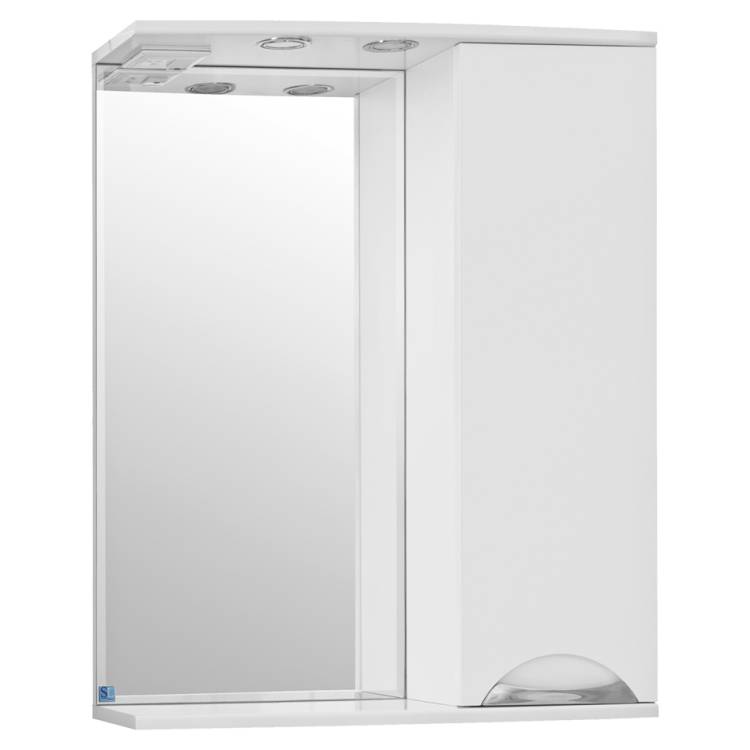 Зеркало-шкаф Style line Жасмин 650/С ЛС-00000041 с подсветкой, белый