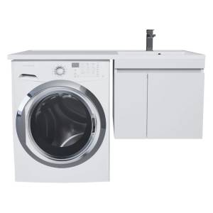 Тумба под раковину Uperwood Magenta 5930205159 под стиральную машину, подвесная, с дверцами, белая, 50 см Тумба под раковину Uperwood Magenta 5930205159 под стиральную машину, подвесная, с дверцами, белая, 50 см