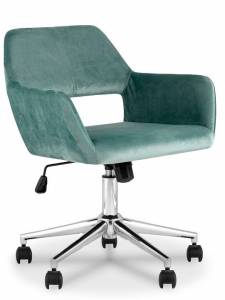Кресло компьютерное Stool Group Ross SGR_ROSS_CHROME_VELVET_CACTUS