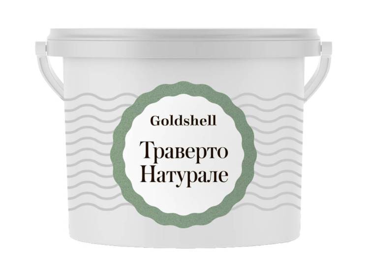 Фактурная штукатурка с минеральным наполнителем Goldshell Траверто Натурале 15 кг