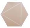 Керамогранит Dna Tiles Fancy 127022 Lines Pink 20x23