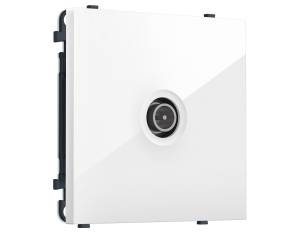 Комплект механизма TV розетки оконечной Ambrella Volt Sigma MS113005 белый глянец