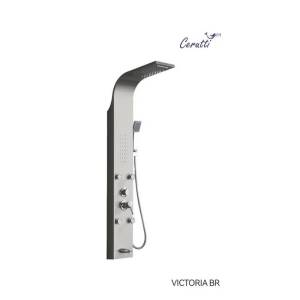 Душевая панель Cerutti Spa Victoria BR CT9980 с системой водопад и с изливом, матовая нержавеющая сталь