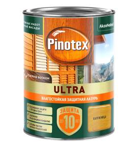 Пропитка декоративная для защиты древесины Pinotex Ultra AWB полуглянцевая калужница 0.9 л