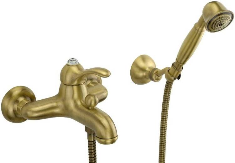Смеситель для ванны с душем Migliore Lem Swarovski 18874 бронза