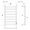Полотенцесушитель электрический Apextermo Галактика GL00184BM черный матовый, 80x40 фото 6