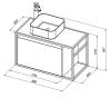 Тумба под раковину Aquanet Nova Lite Loft 90 261660 дуб рустикальный фото 2