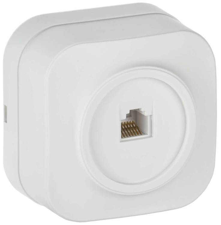 Розетка компьютерная RJ45 IEK Glory EKH10-K01M белый матовый