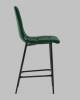 Стул полубарный Stool Group Одди AV 406N-Cdf-08(PP) темно-зеленый, велюр фото 4