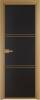 Межкомнатная дверь Profil Doors 3 AX цвет профиля Золото, стекло безопасное 6 мм монохром черный 800x2000