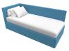 Кровать Лига Диванов Лига-039 123643L голубой левая 90x200 фото 5