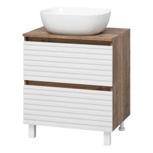Тумба с раковиной Brevita Dakota - 60 Дуб Гала, Белый 62x60x48