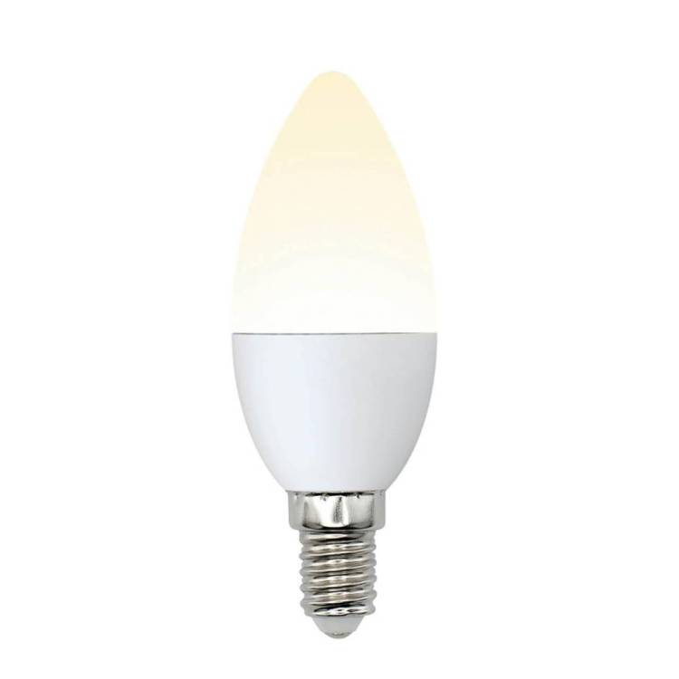 Лампа светодиодная Uniel Multibright LED-C37-6W/WW/E14/FR/MB PLM11WH
