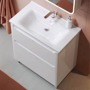 Тумба с раковиной Alavann Wave 80 белая